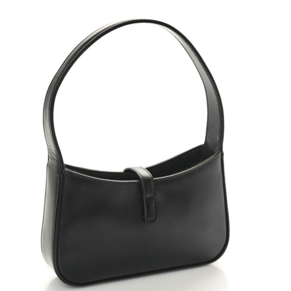 New YSL Saint Laurent Le 5 a 7 Mini Leather Hobo Bag Purse in Black - Picture 3 of 12